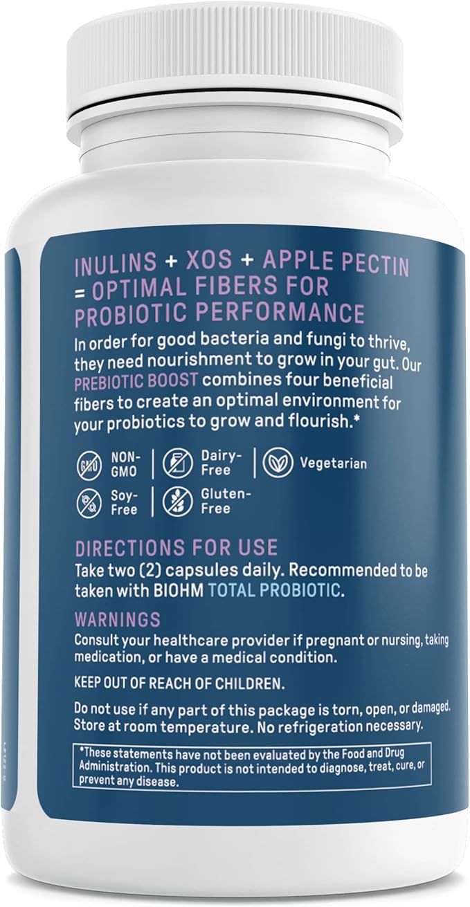 BIOHM Prebiotic & Women's Probiotic Bundle: 60 Caps 30B CFU 30 Caps