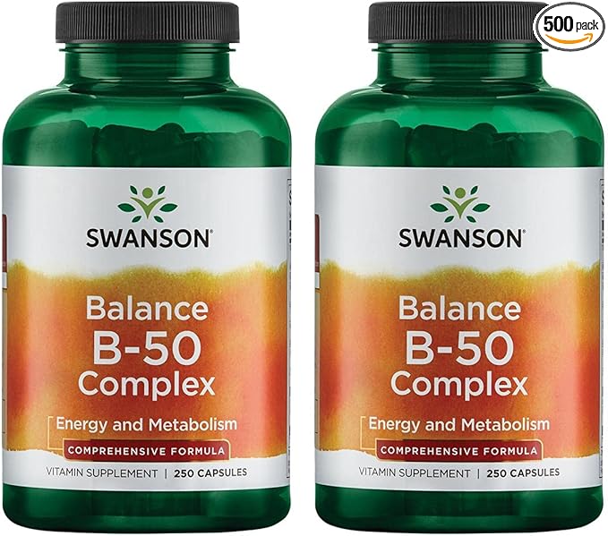 Swanson B-50 B-Complex 250 Capsules (2 Pack)