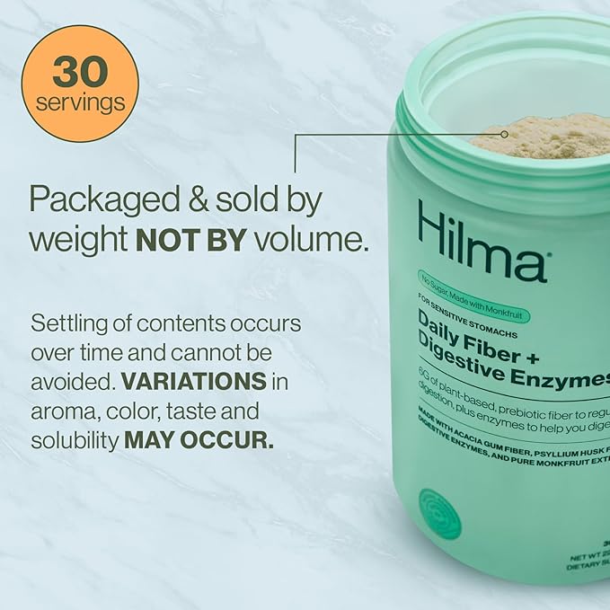 Hilma Daily Fiber + Digestive Enzymes 30 Servings