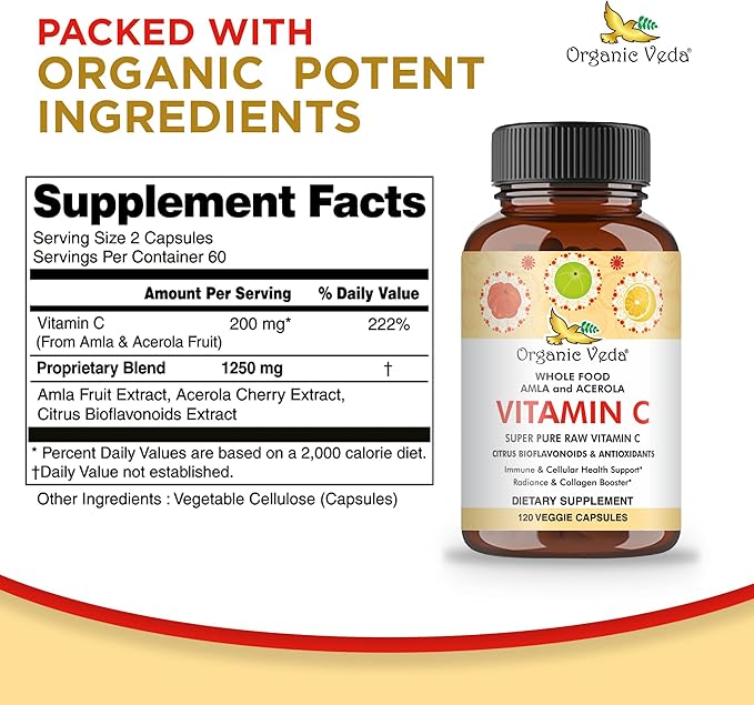 Organic Veda Vitamin C Capsule 120 Capsules