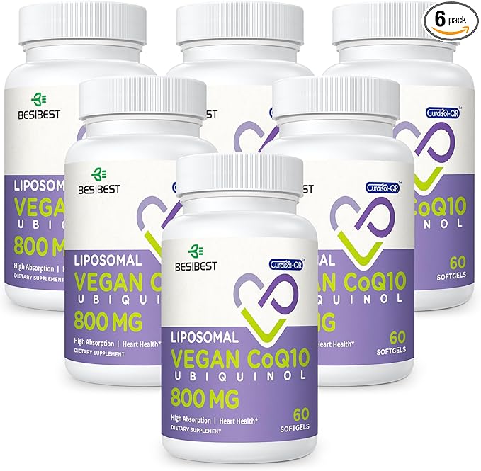Liposomal Ubiquinol CoQ10 800 MG Softgel, CoQ10 Ubiquinol Q10 800mg, 800mg, Powerful 360 Vegan