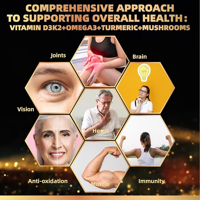 Vitamin D3 5000IU + K2 (MK-7) 100mcg, with 3, Turmeric