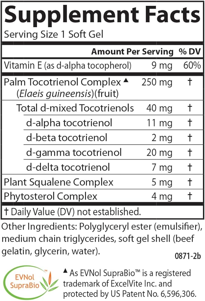 Carlson - Tocomin SupraBio, Full Spectrum 60 Softgels
