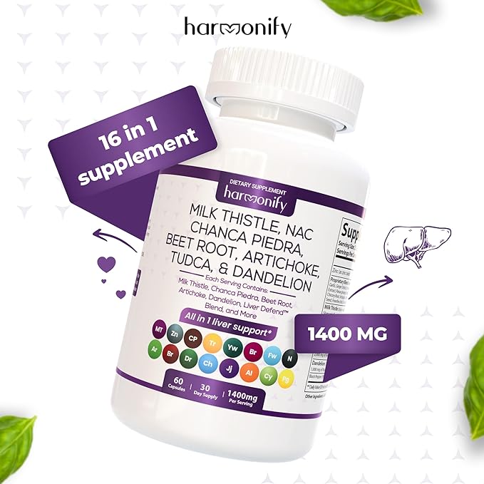 Milk Thistle Berberine Turmeric with Chanca 20 in 1 Supplement 1400 Mg