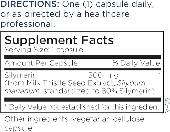Metabolic Maintenance Silymarin Supplement 300mg Silymarin (180 Capsules)