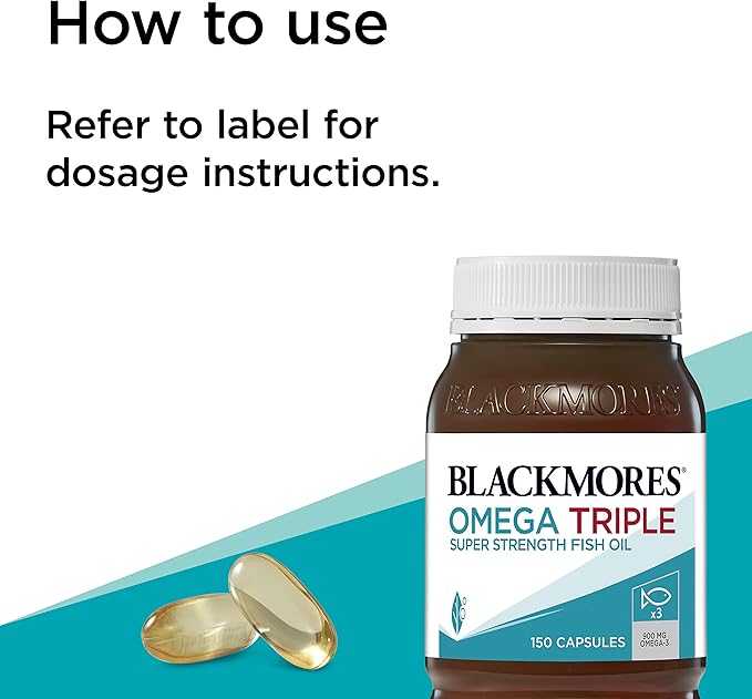 Blackmores Omega Triple Concentrated Fish Oil 150 Capsules