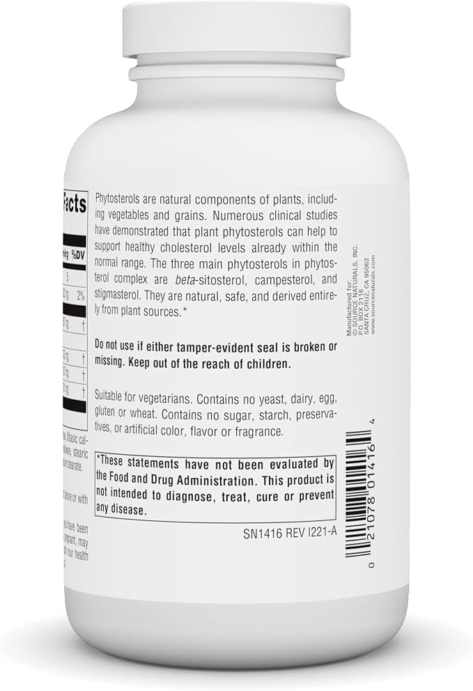 Source Naturals Mega Strength Beta Sitosterol 375mg 120 Tablets