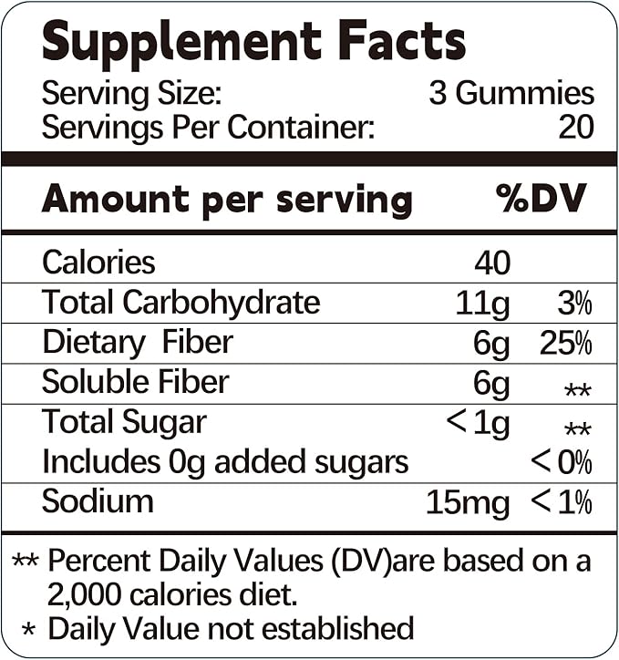 CNHLDAO 6g Fruity Bites Daily Prebiotic 60 Count (2 per