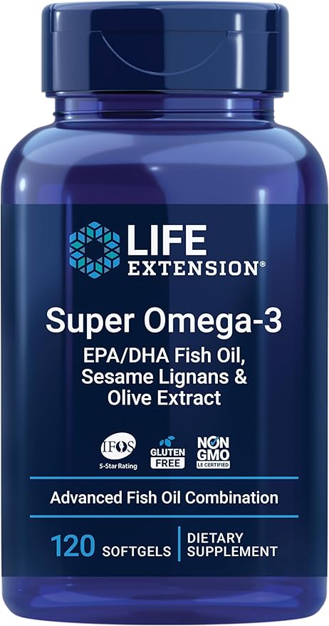 Super Omega-3 EPA/DHA Fish Oil, Sesame 120 Softgels