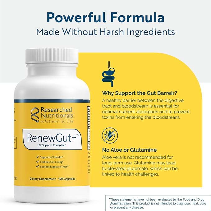 Researched Nutritionals RenewGut+ (120 Capsules)