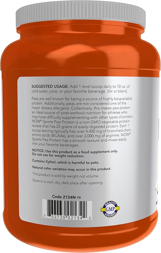 NOW Sports Nutrition, Pea Protein 25 2-Pound