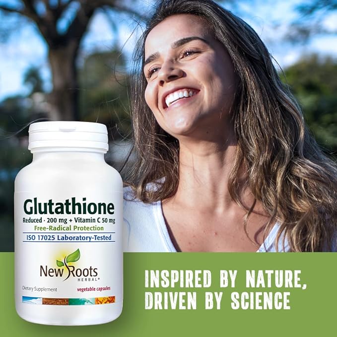 NEW ROOTS HERBAL Glutathione Supplement, 200 (60 Veg