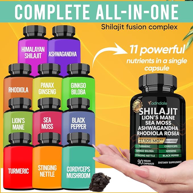 Shilajit Pure Himalayan Organic. 11-in-1 Shilajit 27’505 mg/Serving