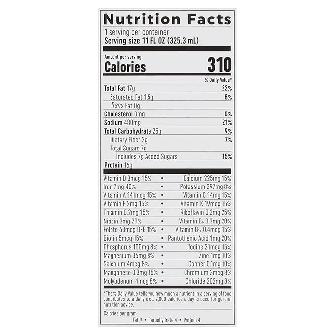 100% Plant-Based Meal Replacement Shake, Vegan, 16g Pea 26 Vitamins 11Fl Oz 12)