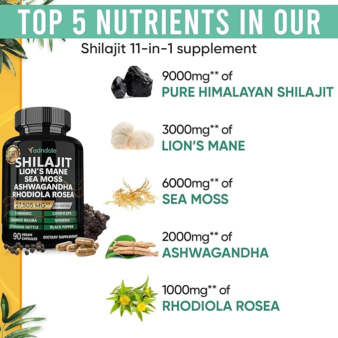 Shilajit Pure Himalayan Organic. 11-in-1 Shilajit 27’505 mg/Serving