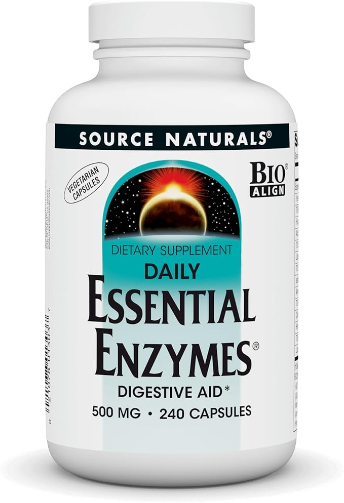Source Naturals Essential Enzymes in Vegetarian 500 Mg 240 Capsules