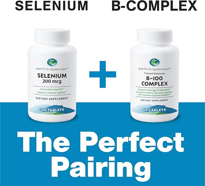 Earth's Splendor Selenium 200 mcg Dietary (100 Tablets, 3+ Month