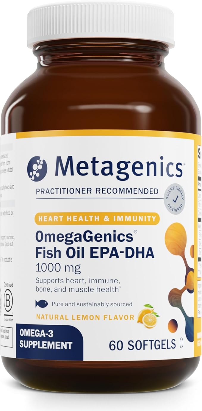 Metagenics OmegaGenics Fish Oil EPA-DHA 1000 Omega-3 Fish 60 Softgels