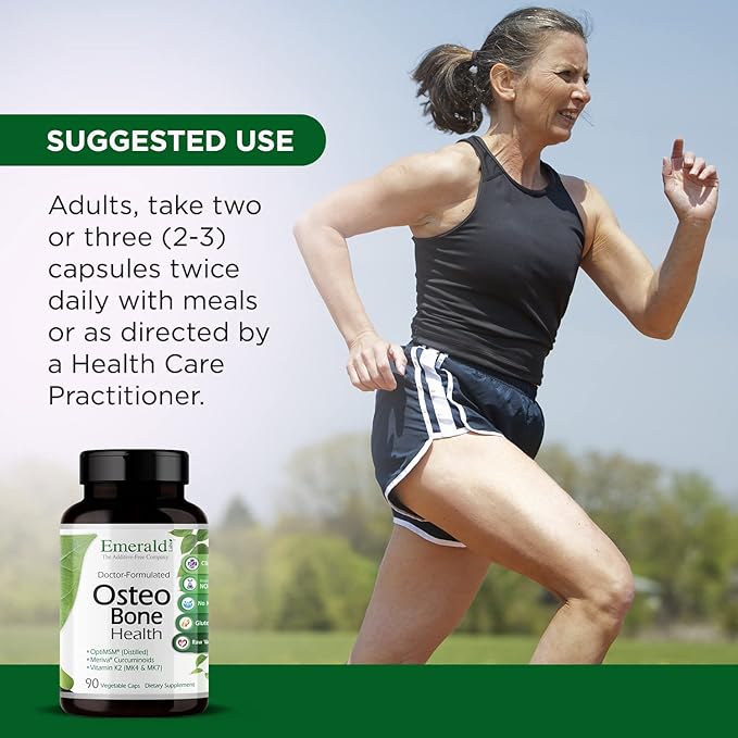 EMERALD LABS Osteo Bone Health D3, K2, K2, Calcium, 90 Vegetable