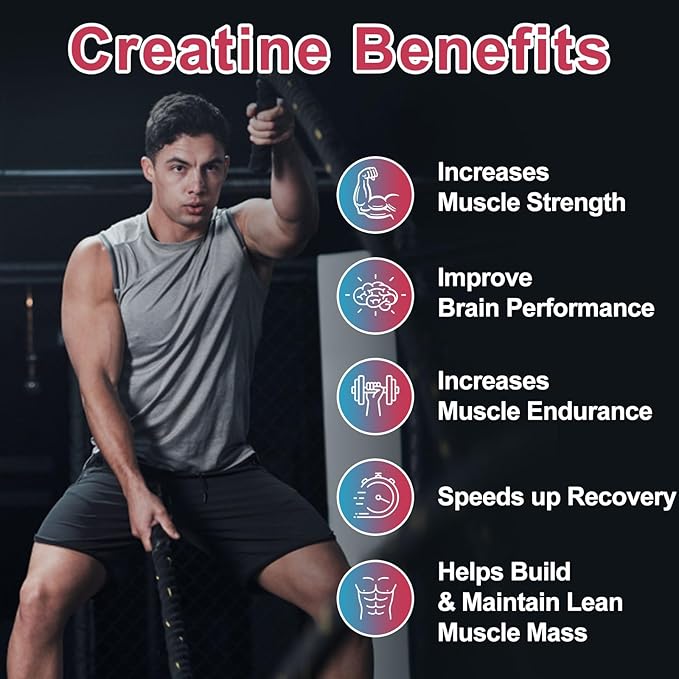 2 Pack Creatine Monohydrate Gummies for Men & Women 120 CT - 5000mg of Creatine Monohydrate per Serving - Sugar Free Chewable Creatine for Muscle Strength, Muscle Builder, Energy Boost