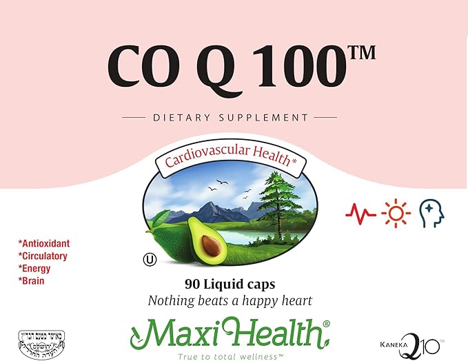 Maxi Health CO Q10 100mg Q10 Supplement 90 Liquid