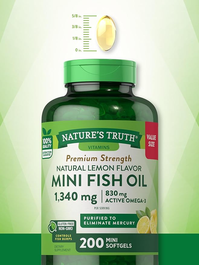 Nature's Truth Fish Oil Omega 3 1340 mg 200 Mini