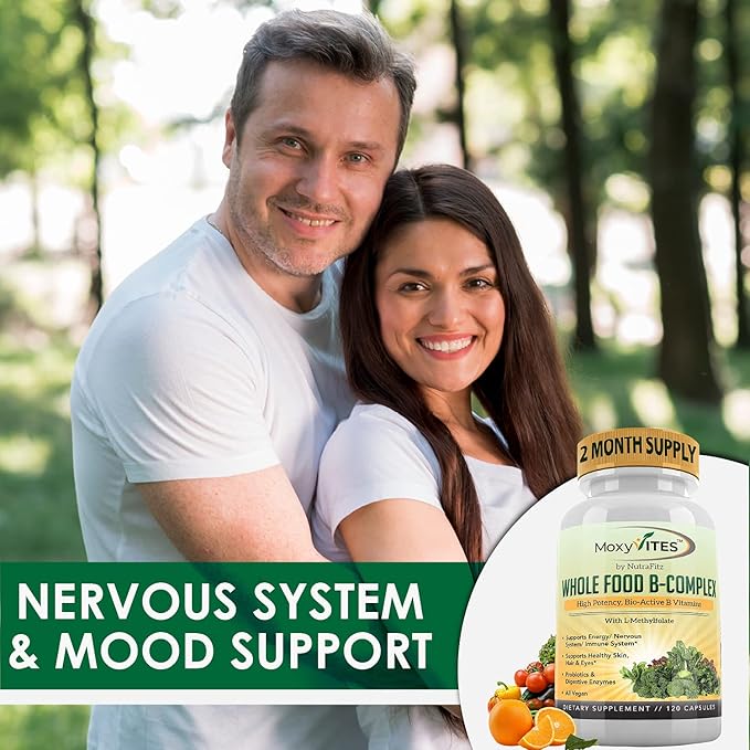 Vitamin B Complex B12 Methylcobalamin, B1, B2, B2, B3, B3, B5, B5, B6, B6, B7, B7, B9 B9 - 120 Capsules