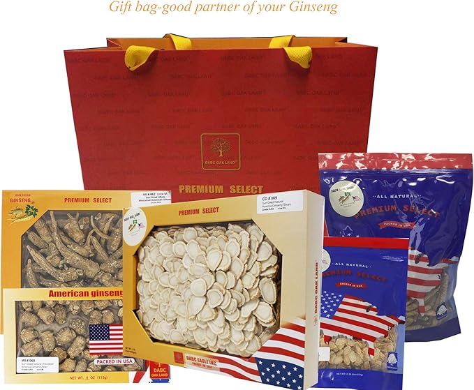 American Ginseng Slices from Wisconsin (Sliced 8oz/Box-O)