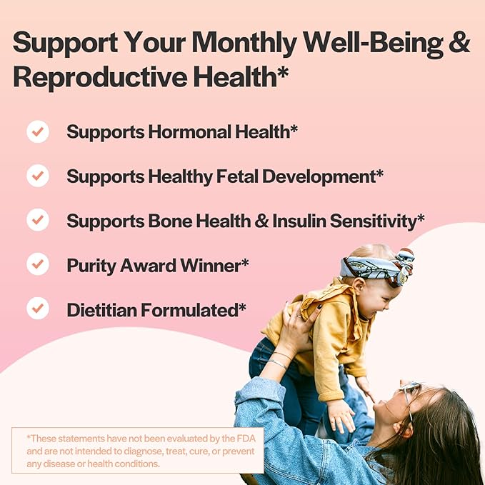 Inositol Supplement Powder with MTHF Folate + Vitamin D3 | Myo-Inositol & D-Chiro Inositol | Hormonal Balance & Healthy Ovarian Support | Vitamin B8 | Alternative to Inositol Capsules | 30-Day Supply