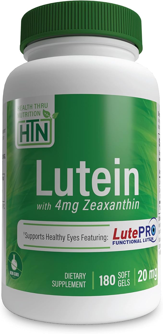 Health Thru Nutrition Lutein 20mg 4mg | 5:1 Ratio 180)