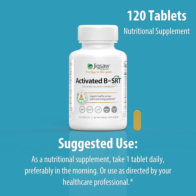 Jigsaw Health Activated B Complex w/SRT, 120 Tablets