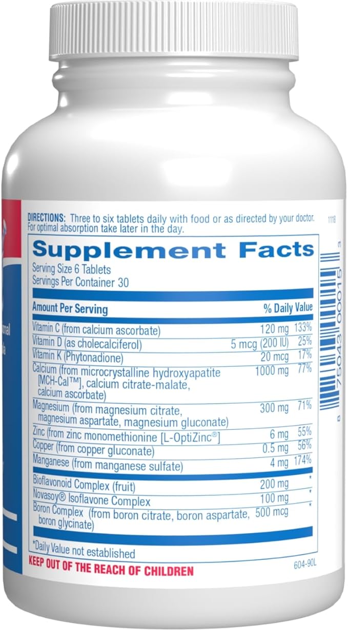 Clinical Calcium Complex Bone Supplement - Restorative Calcium Magnesium Zinc D3 Supplement for Bone Health Strength & Density Support with Antioxidant Bioflavonoids - High Absorption - 15 Servings