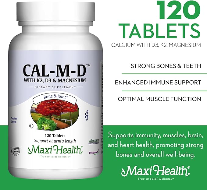 Calcium with Vitamin D3, K2 and Magnesium 120 Tablets