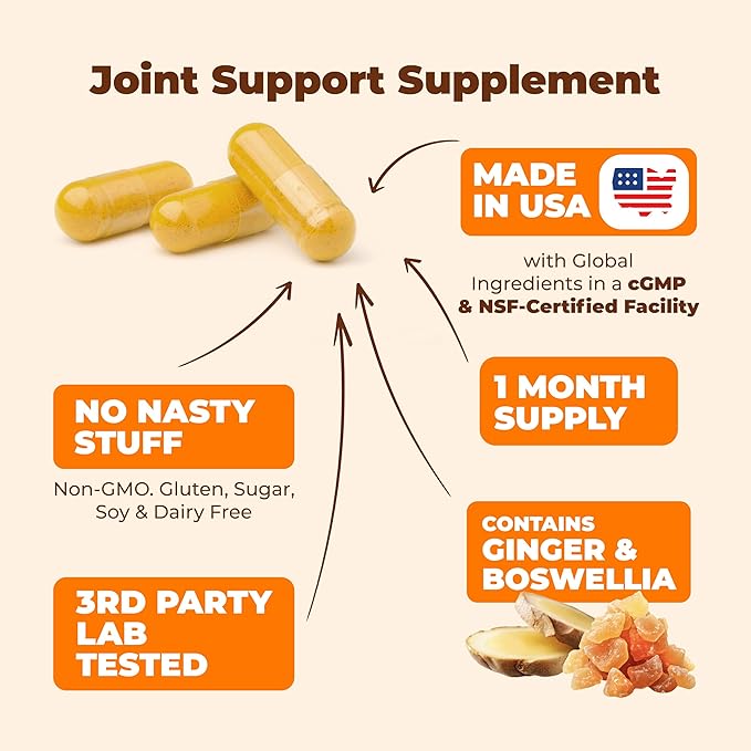 Turmeric & Glucosamine Chondroitin Joint Support 60 Capsules