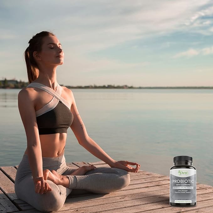 Pure By Nature Shelf Stable Probiotics for Men and Women, Supports Digestive Health, Gut Health and Immunity, Soy and Gluten-Free, 60 Vegan Capsules