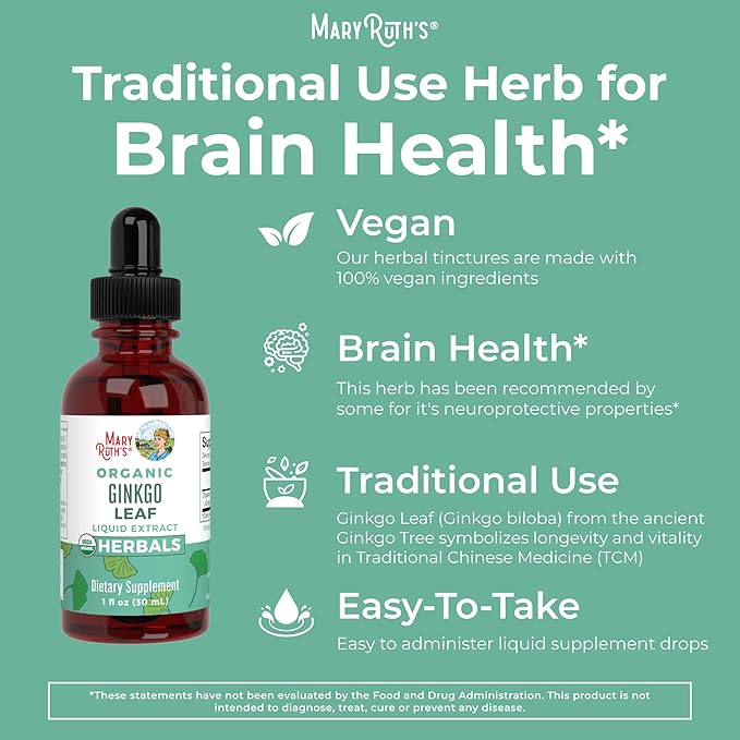MaryRuth Organics Ginkgo Leaf Liquid Drops 60 Servings