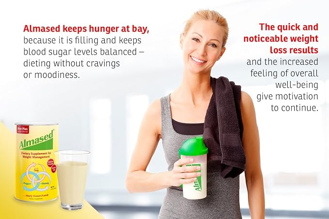 Almased Vanilla Meal Replacement Shake 17.6 oz (1.1 Pound (2 Pack))