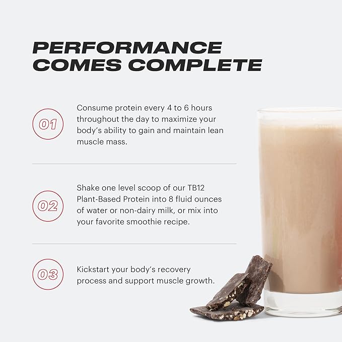 TB12 Plant Based Protein Powder by 24g of (30 Servings/2.25lbs) Servings/2.25lbs)