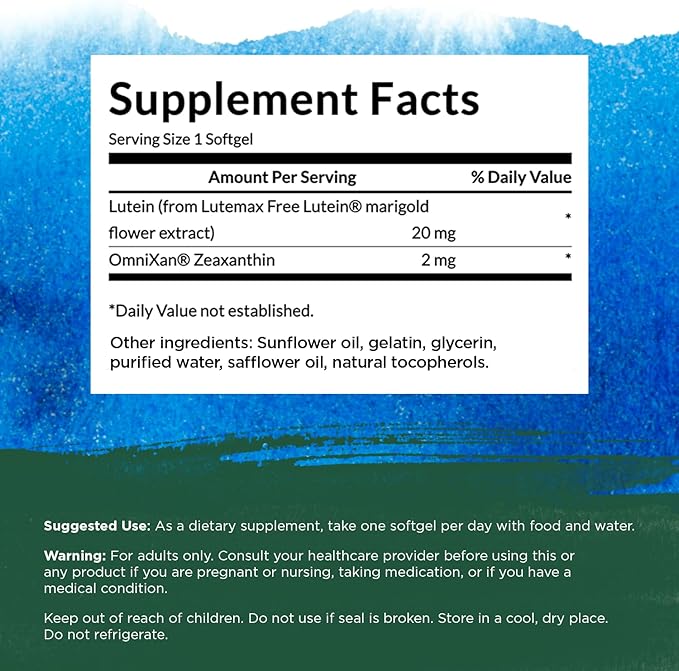 Swanson Synergistic Eye Health 60 Softgels 20 mg 2 mg