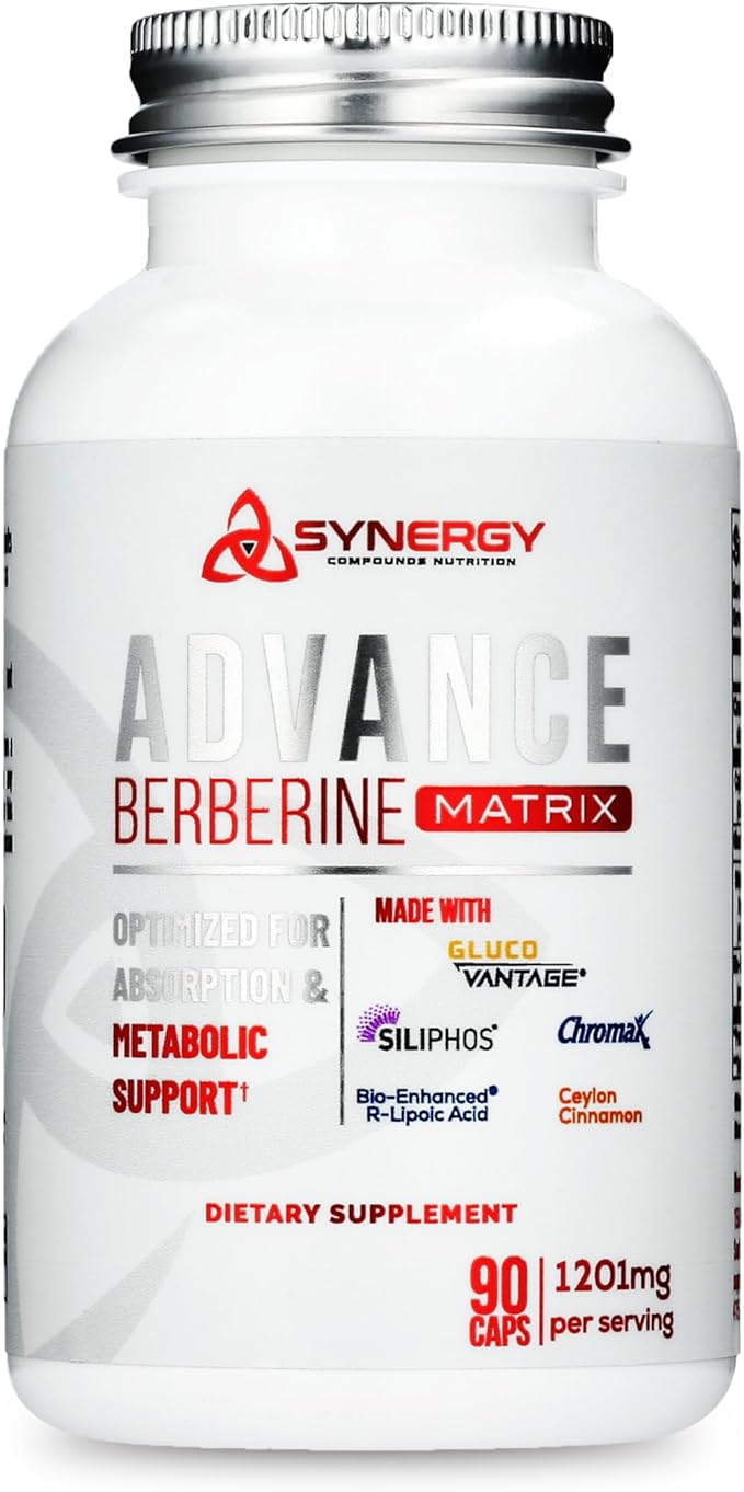 Advance Berberine Matrix 90caps: 5 in 1 Dihydroberberine 400mg, Milk 300mg, Ceylon 20:1 400mg 400mg , 100mg, Chromium 1000mcg