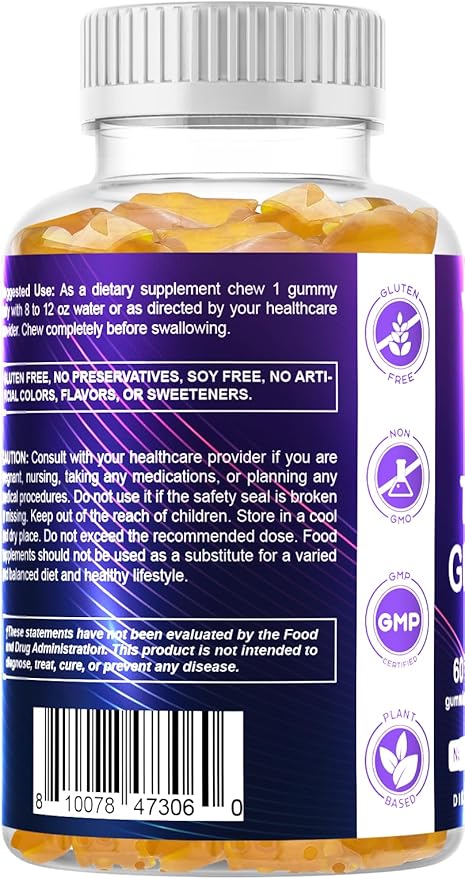 Vitamatic Milk Thistle Gummies 3000 mg 80% Silymarin 60 Pectin