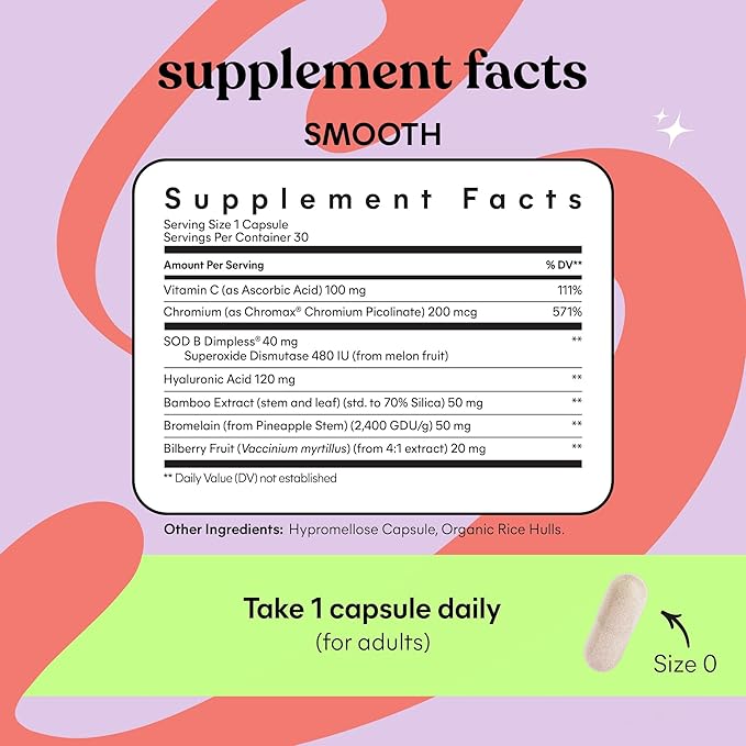 Lemme Smooth Anti Cellulite Capsules 30 Ct