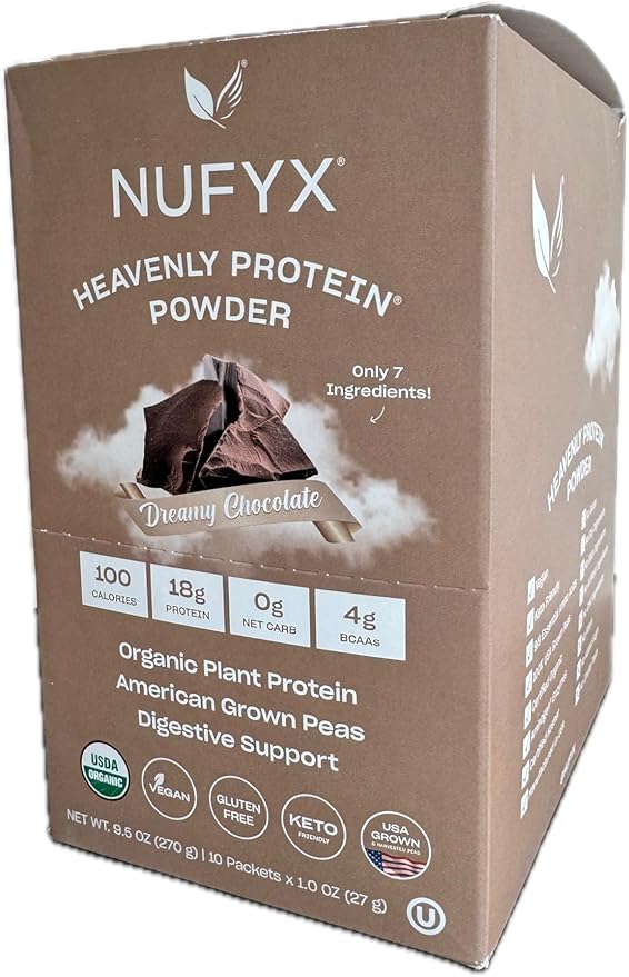 NUFYX® • Heavenly Protein® Powder • 100% Organic 10 Packets)