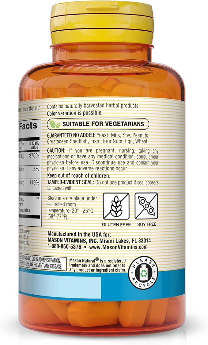 MASON NATURAL Magnesium & Vitamin D3 60 Tablets 3)