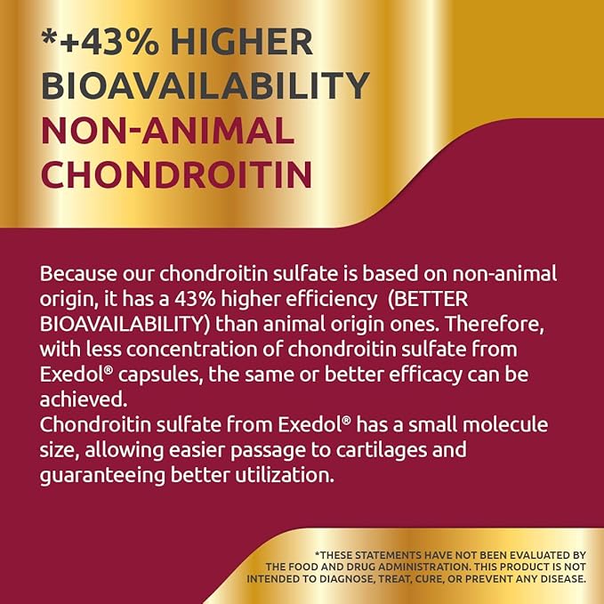 Chondroitin Glucosamine Capsules. Supports Joints and 120 Count