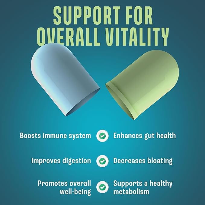 NAVEH PHARMA Adult Postbiotics Capsules for Women & Men | Postbiotics for Gut Health with 200X Ingredients Than Probiotic & Prebiotic | Support: Immunity, Digestion, Microbiome & Metabolism