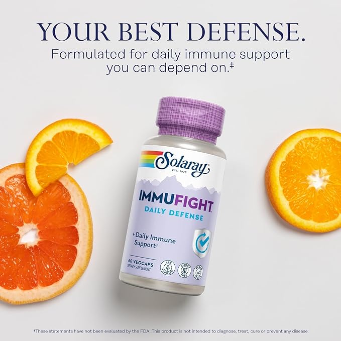 Solaray Immufight Daily Defense 30 Servings, 60 VegCaps