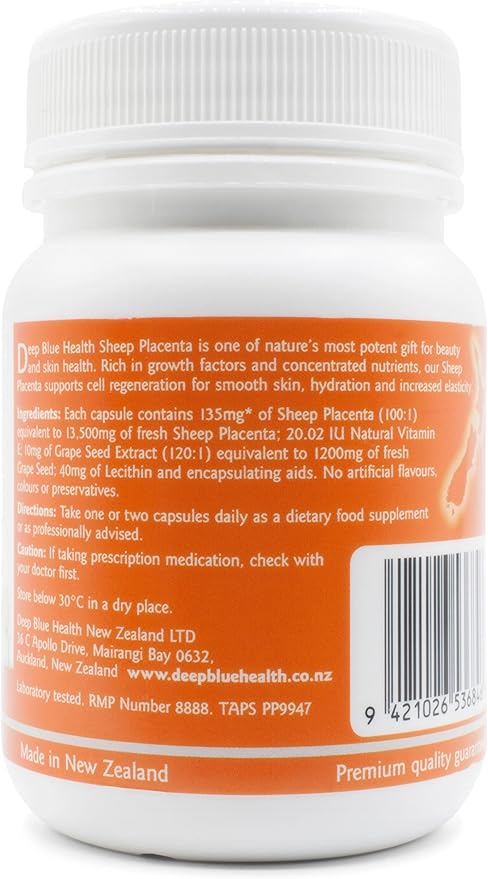 New Zealand Sheep Placenta w/ Grape 13500mg x 60 Soft