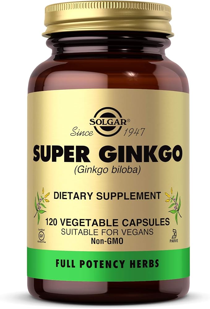 Solgar Super Ginkgo, 120 Vegetable Capsules 120 Servings