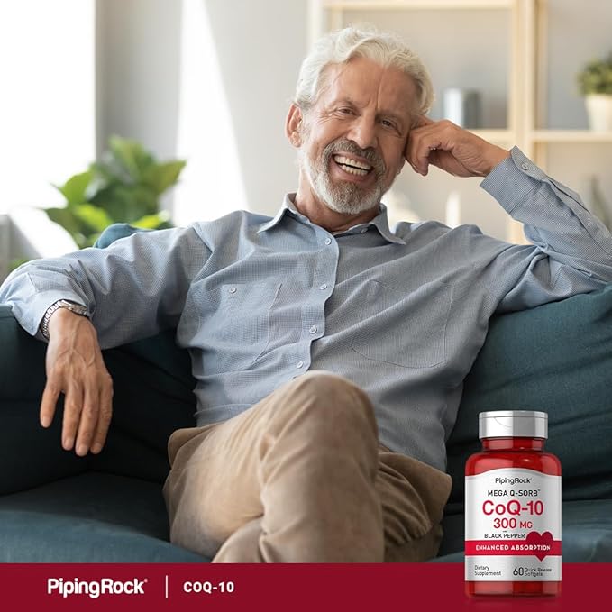 Piping Rock CoQ10 300mg Softgels 300mg Per 60 Pills Coq10 Coenzyme